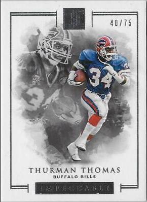 Thurman Thomas #14 Football Cards 2016 Panini Impeccable