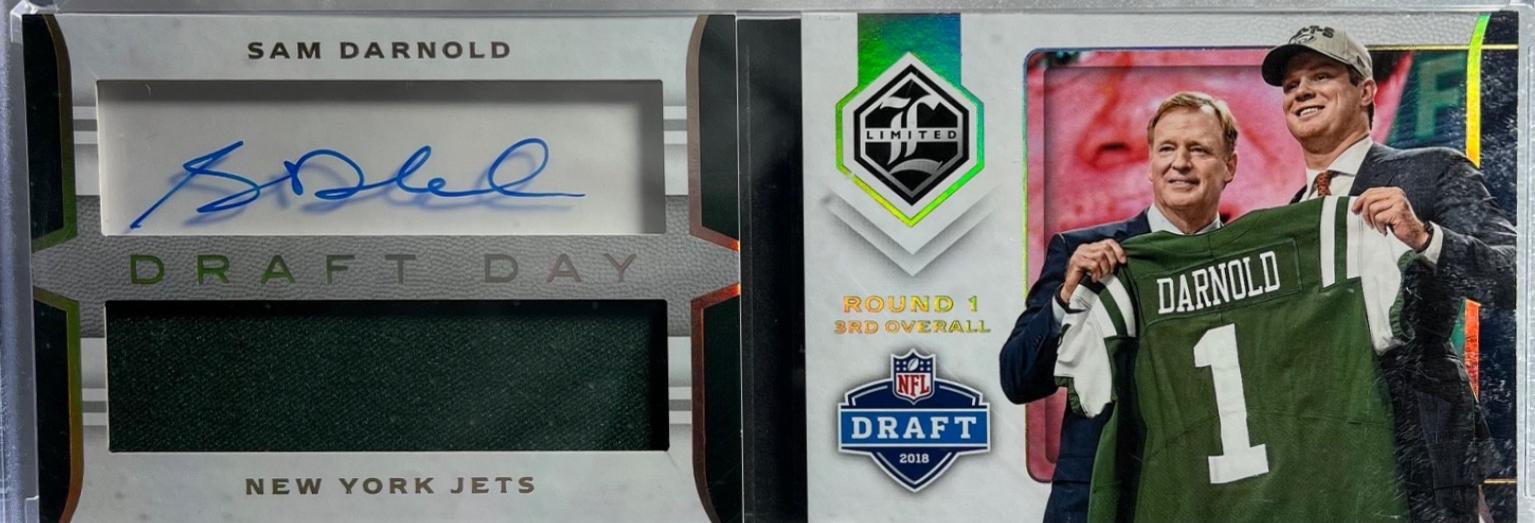 Sam Darnold #DD-SD 2018 Panini Limited Football Draft Day Signature Booklet