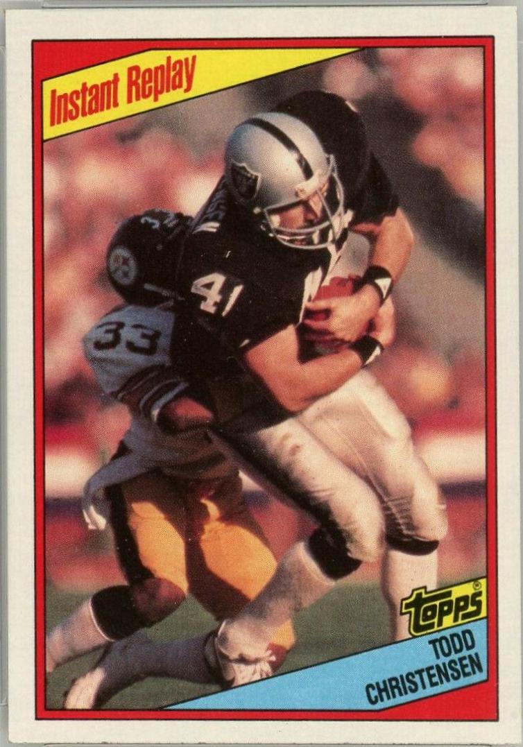 Todd Christensen #106 Football Cards 1984 Topps