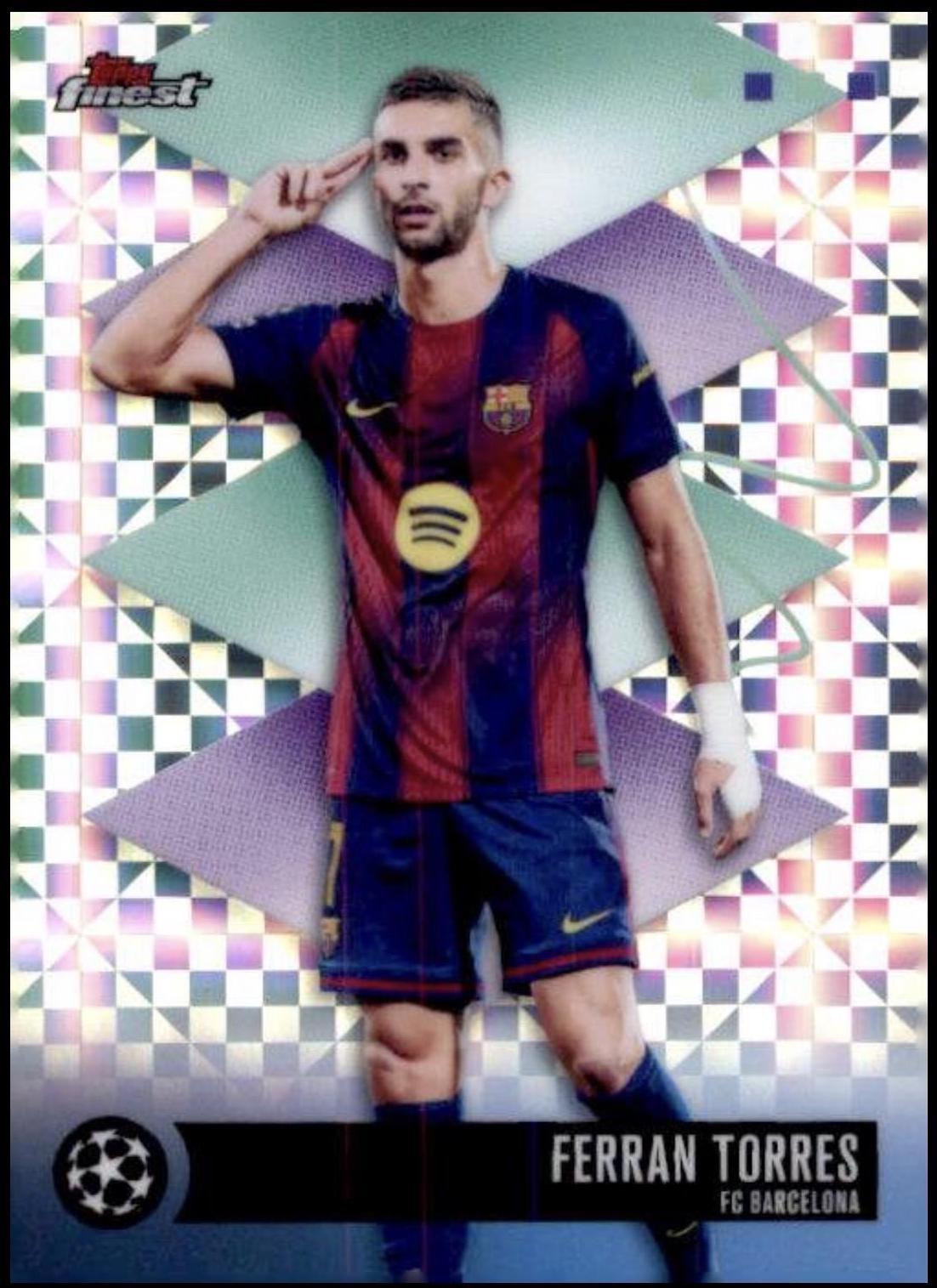 Ferran Torres #497 2025 Topps Finest UEFA