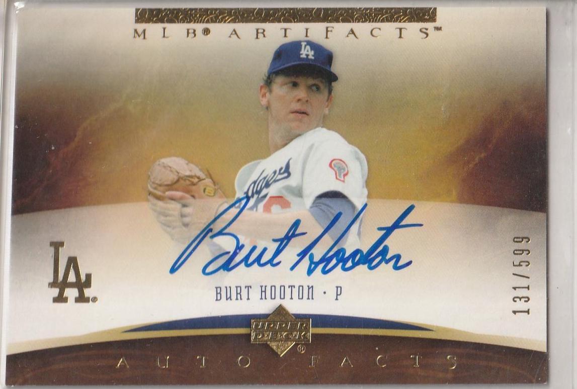 Burt Hooton #BH Baseball Cards 2005 Upper Deck Artifacts Auto Facts