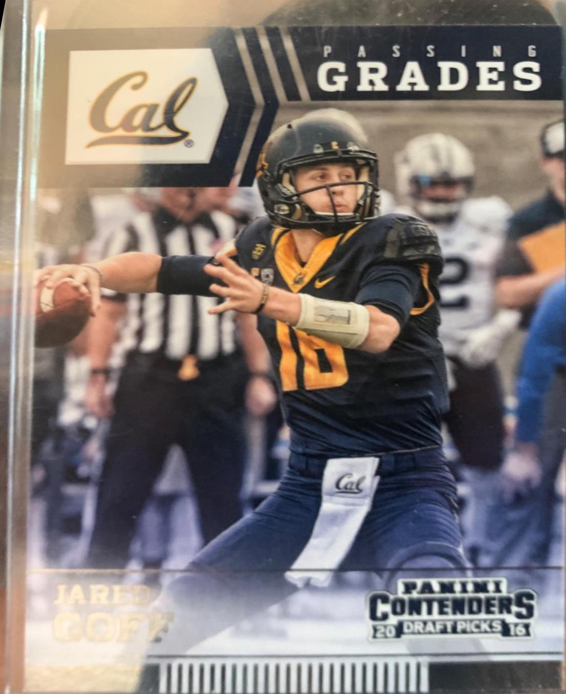 Jared Goff #1 Football Cards 2016 Panini Contenders Draft Picks Passing Grades