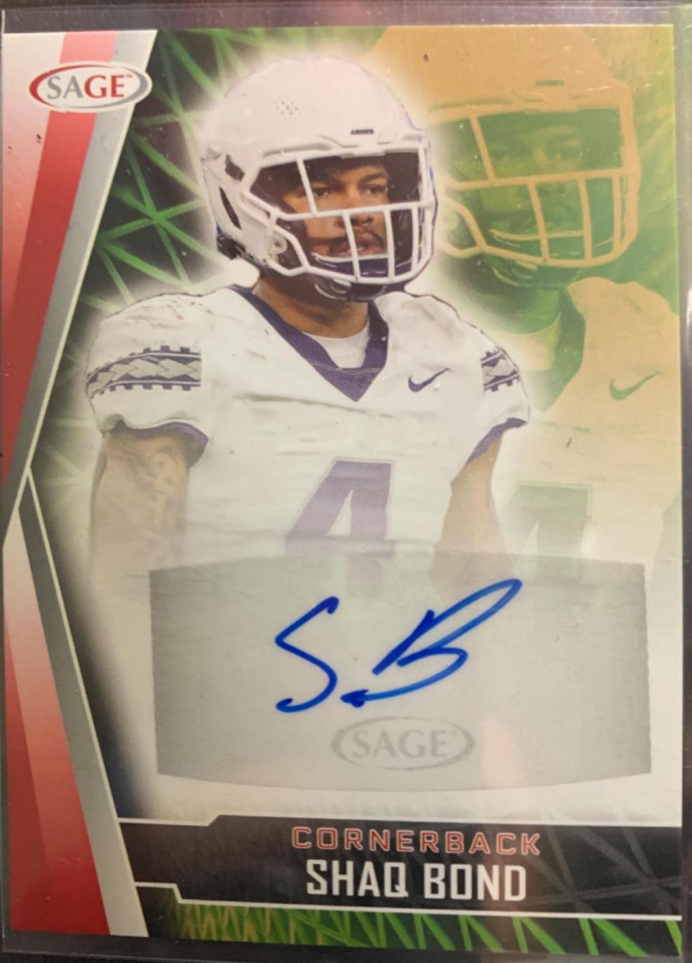 Shaq Bond #A-SB Football Cards 2022 Sage Hit Autographs