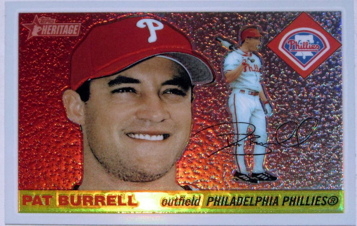 Pat Burrell #9 Baseball Cards 2004 Topps Heritage Chrome