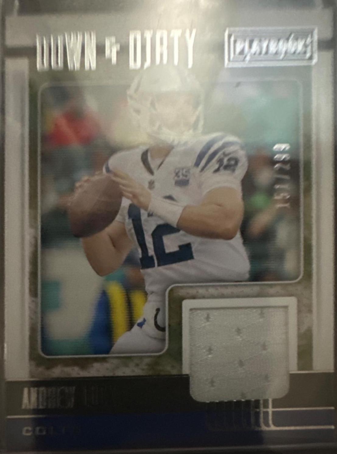 Andrew Luck #DND-ALU Football Cards 2021 Panini Playbook Down & Dirty Moves Relics
