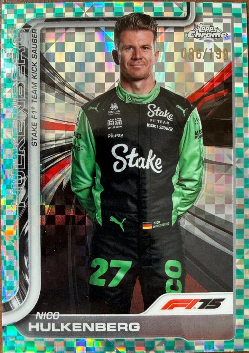 Nico Hulkenberg [Aqua Checker Flag Refractor] #19