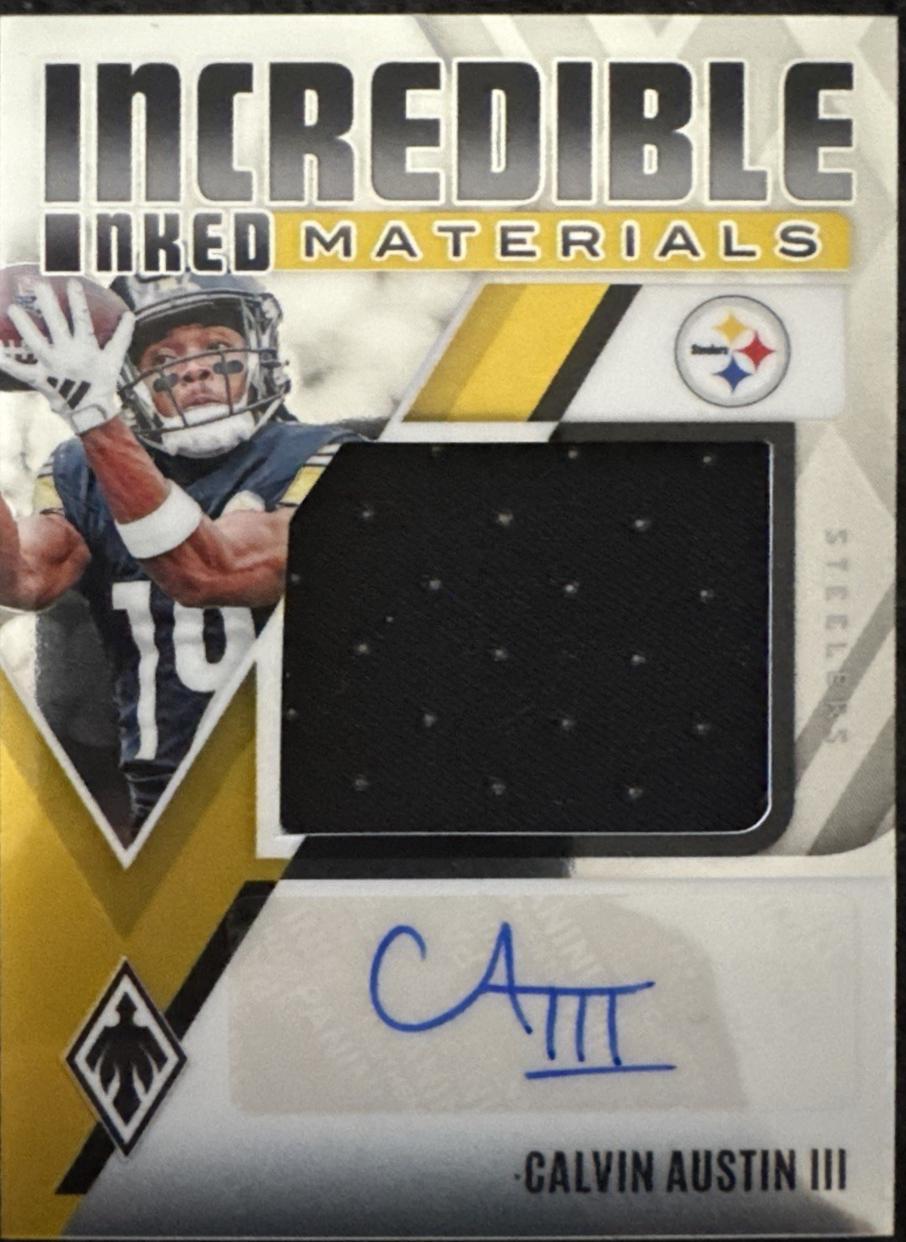 Calvin Austin III #IIM-CAN Football Cards 2024 Panini Phoenix Incredible Inked Materials