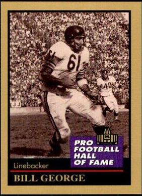 Bill George #45 Football Cards 1991 Enor Pro HOF