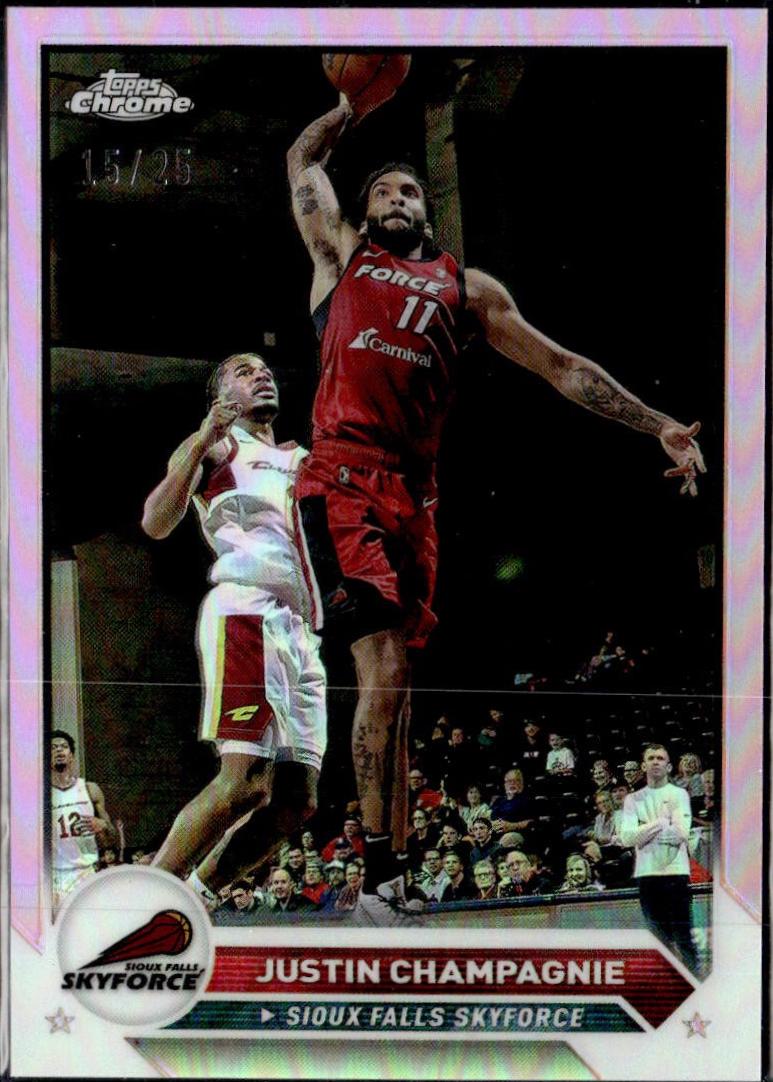 Justin Champagnie [Pink Refractor Chrome] #81