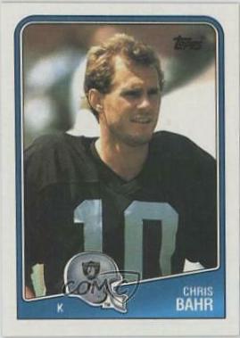 Chris Bahr #331 Football Cards 1988 Topps