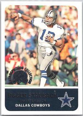 Roger Staubach #3 Football Cards 2000 Fleer Greats of the Game Retrospection Collection