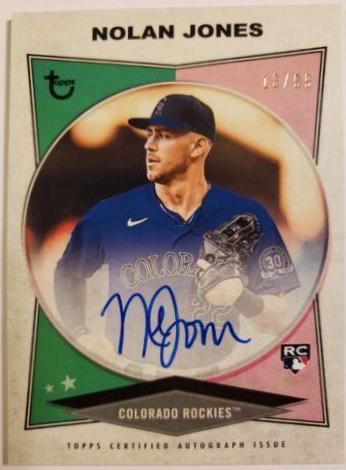 Nolan Jones #AC-NJ Baseball Cards 2023 Topps Brooklyn Collection Autographs