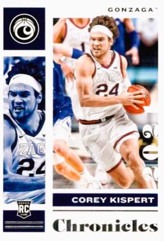 Corey Kispert #8 Basketball Cards 2021 Panini Chronicles Draft Picks