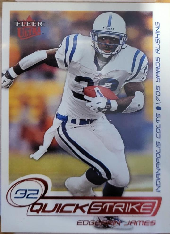 Edgerrin James #11 Football Cards 2001 Ultra Quick Strike