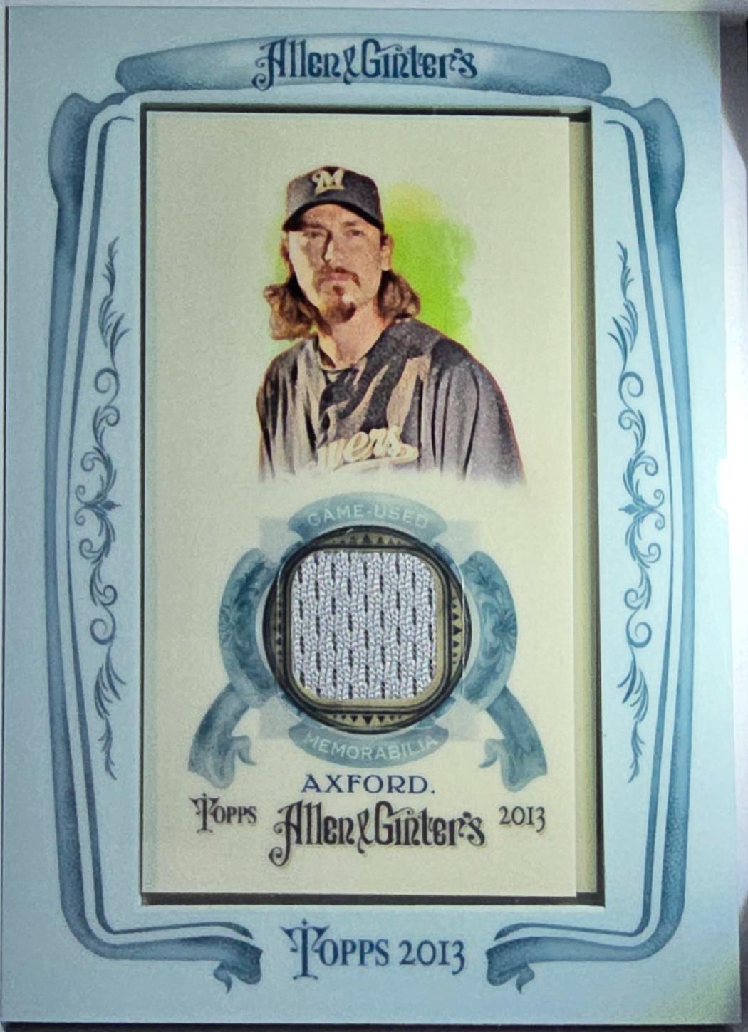 John Axford #AGR-JAX 2013 Topps Allen & Ginter Framed Mini Relic Baseball