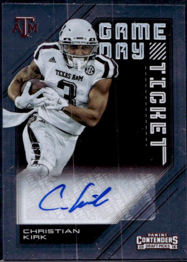 Christian Kirk #9 Football Cards 2018 Panini Contenders Draft Picks Game Day Ticket Signatures