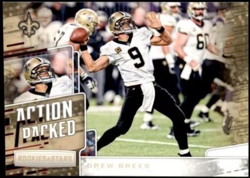 Drew Brees #AP-9 Football Cards 2018 Panini Rookies & Stars Action Packed