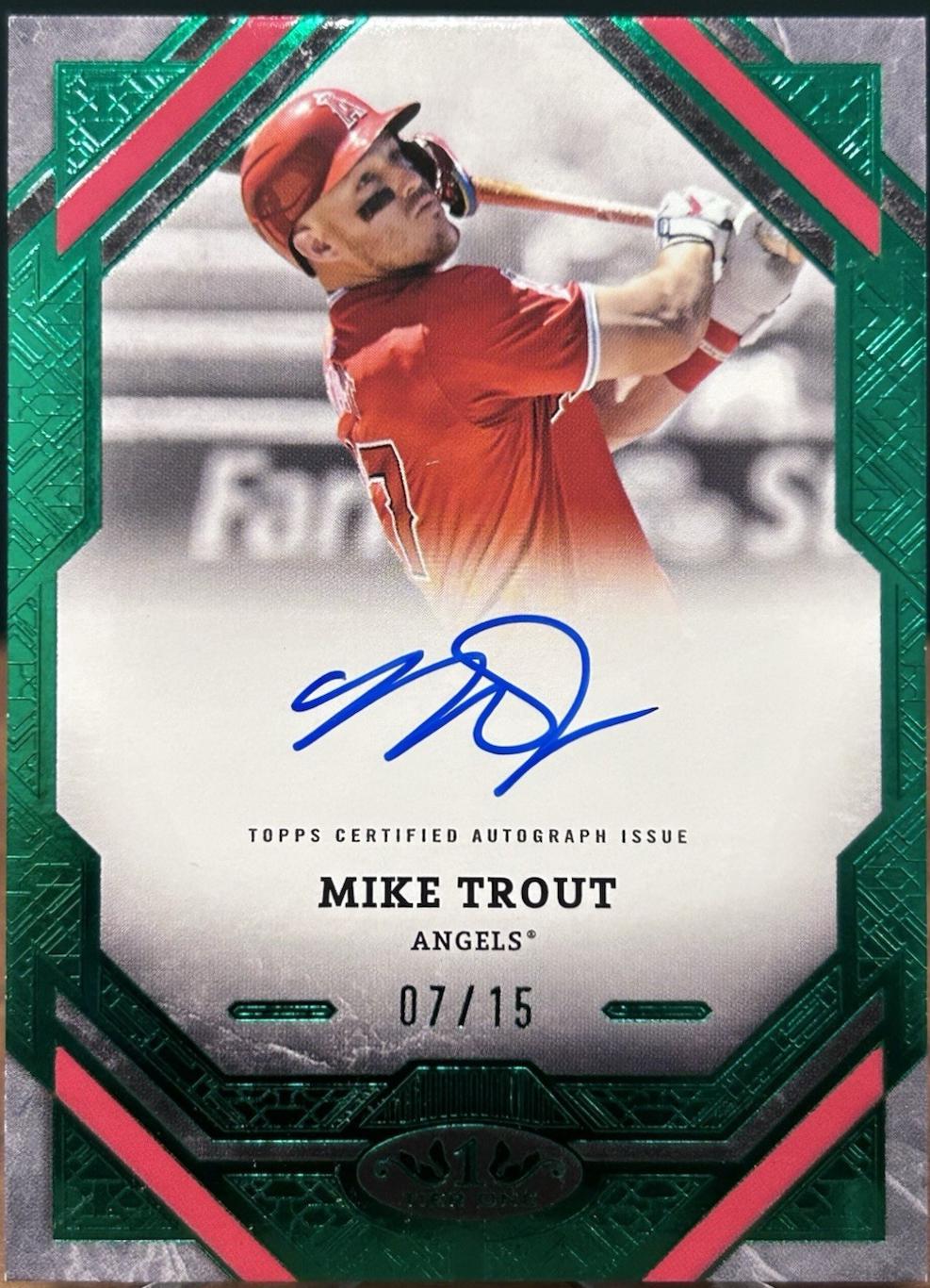 Mike Trout #T1A-MT 2025 Topps Tier One Tier 1 Autograph Baseball