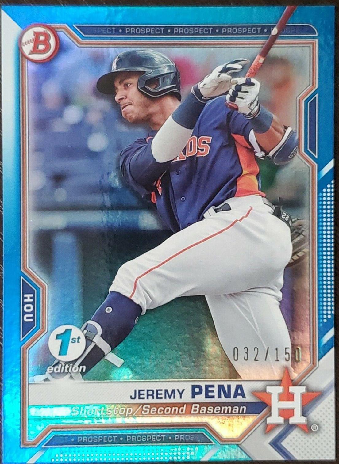 Jeremy Pena [Blue Foil] #BFE-11 Prices | 2021 Bowman 1st Edition