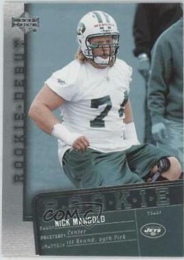 Nick Mangold #165 Football Cards 2006 Upper Deck Rookie Debut