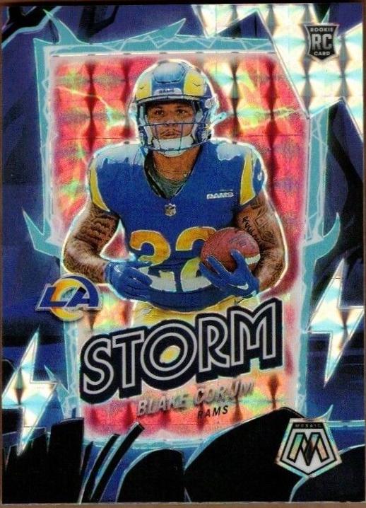 Blake Corum #5 Football Cards 2024 Panini Mosaic Storm