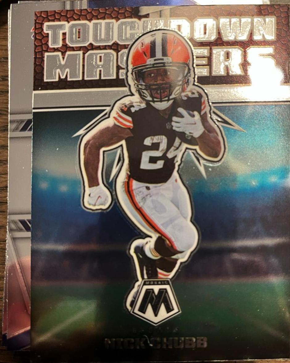 Nick Chubb #TD-14 Football Cards 2022 Panini Mosaic Touchdown Masters