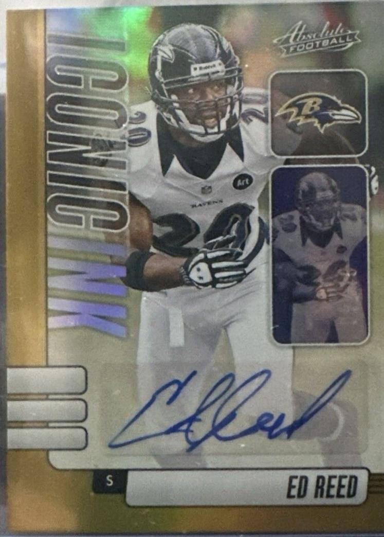 Ed Reed #II-ERD 2024 Panini Absolute Football Iconic Ink