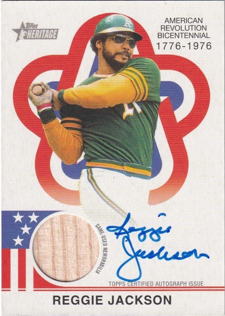 Reggie Jackson #BAR-RJ Baseball Cards 2025 Topps Heritage Bicentennial Autographed Relic