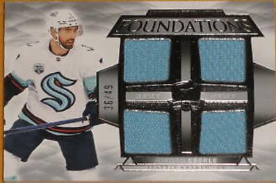 Jordan Eberle #F-JE Hockey Cards 2021 Upper Deck The Cup Foundations Quad Jersey
