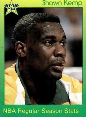 Shawn Kemp #7 Basketball Cards 1993 Star