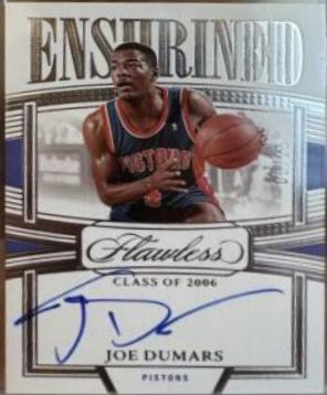 Joe Dumars #42 Basketball Cards 2022 Panini Flawless Autograph