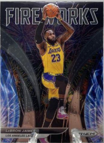 LeBron James #1 Basketball Cards 2021 Panini Prizm Fireworks