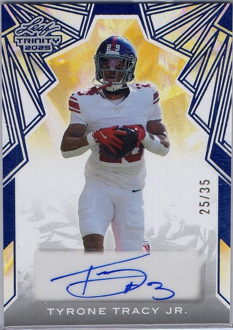 Tyrone Tracy Jr. #BA-TTJ 2025 Leaf Trinity Autograph Football