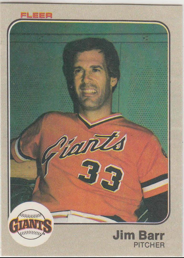 Jim Barr #252 1983 Fleer Baseball