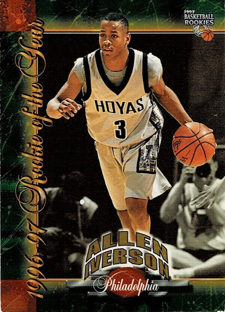 Allen Iverson #A3 Basketball Cards 1997 Score Board Rookies Allen Iverson Rookie of the Year