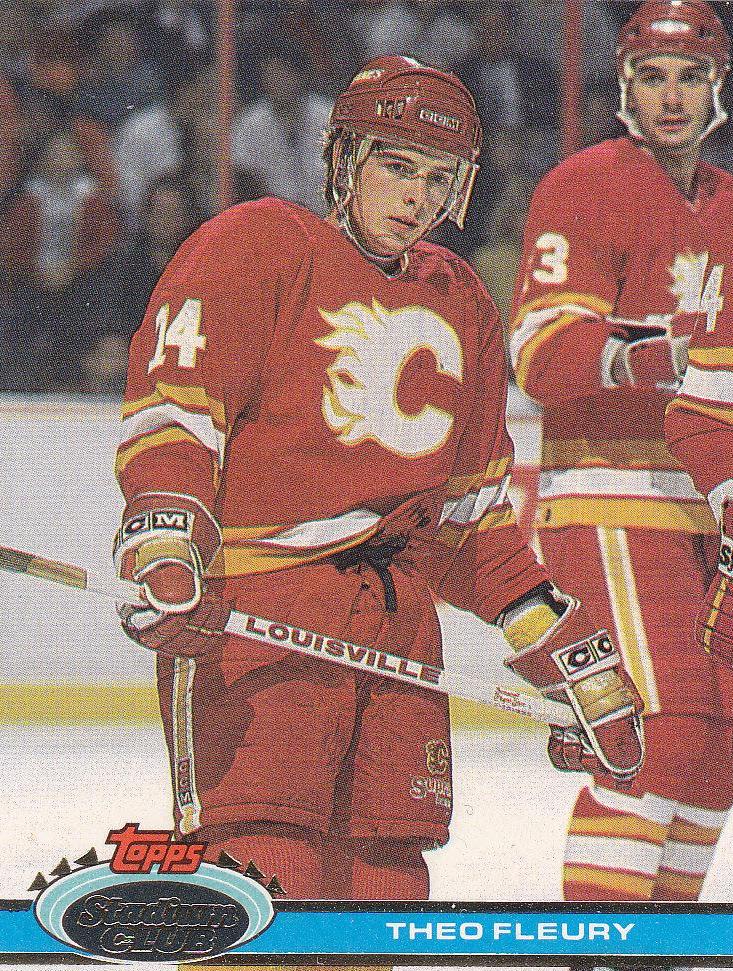 Theo Fleury #355 Hockey Cards 1991 Stadium Club