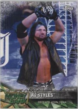 AJ Styles #91 Wrestling Cards 2017 Topps WWE Road To Wrestlemania