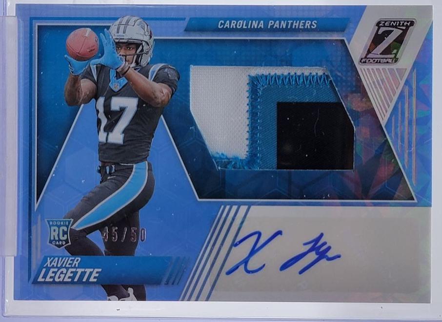 Xavier Legette #210 Football Cards 2024 Panini Zenith Rookie Patch Autographs Ice