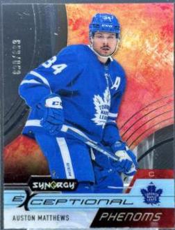 Auston Matthews #EP-AM Hockey Cards 2021 Upper Deck Synergy Exceptional Phenoms