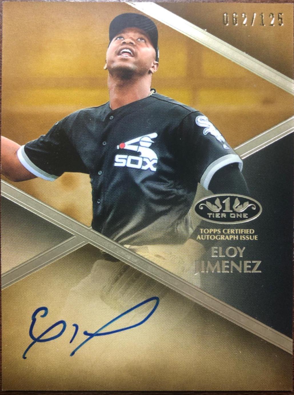 Eloy Jimenez #T1A-EJ Baseball Cards 2019 Topps Tier One Autographs
