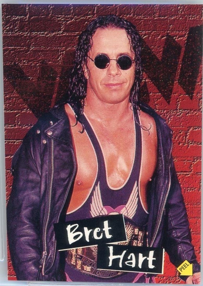 Bret Hit Man Hart #S8 Wrestling Cards 1998 Topps WCW/nWo Stickers