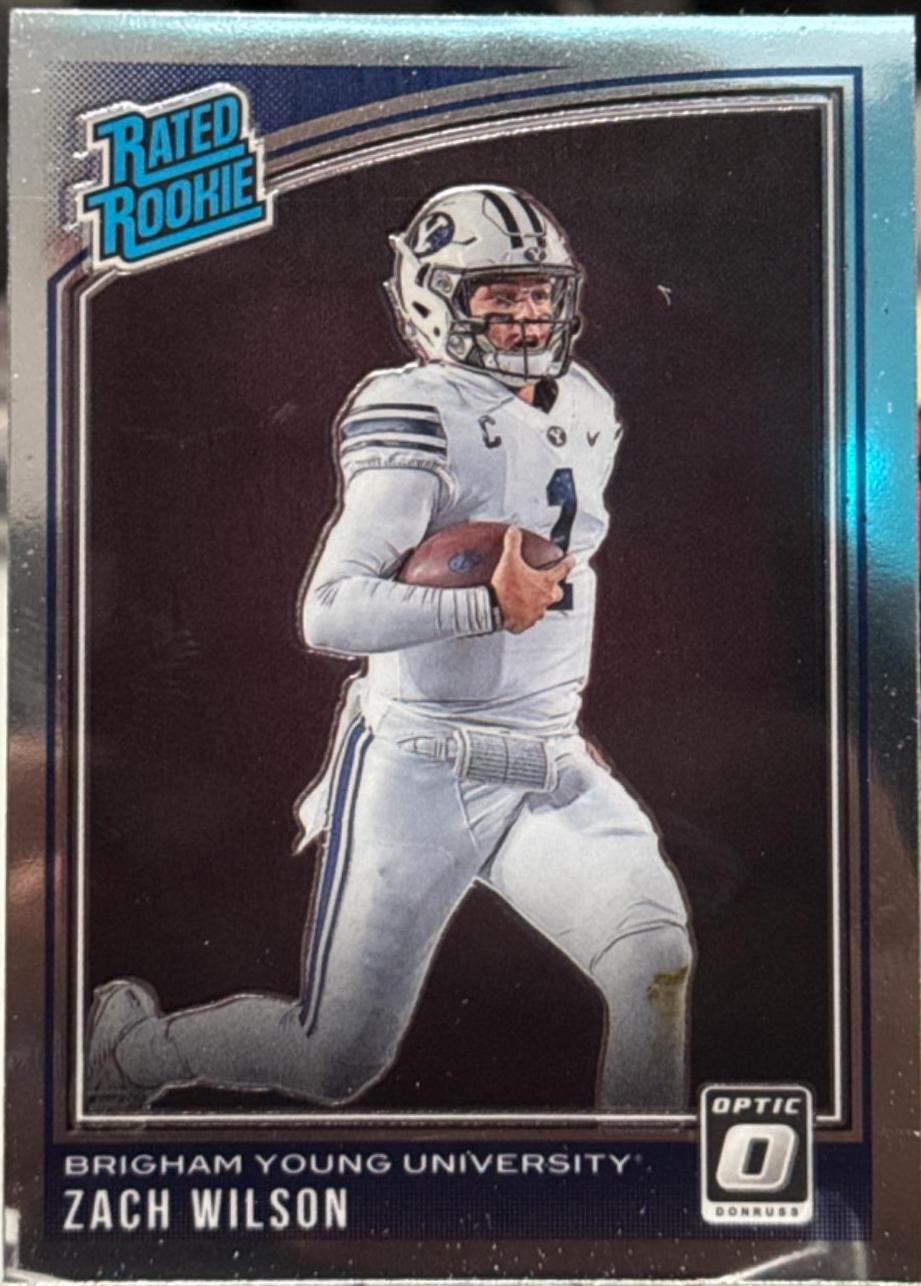 Zach Wilson #204 Football Cards 2021 Panini Chronicles Draft Picks Donruss Optic Rated Rookie