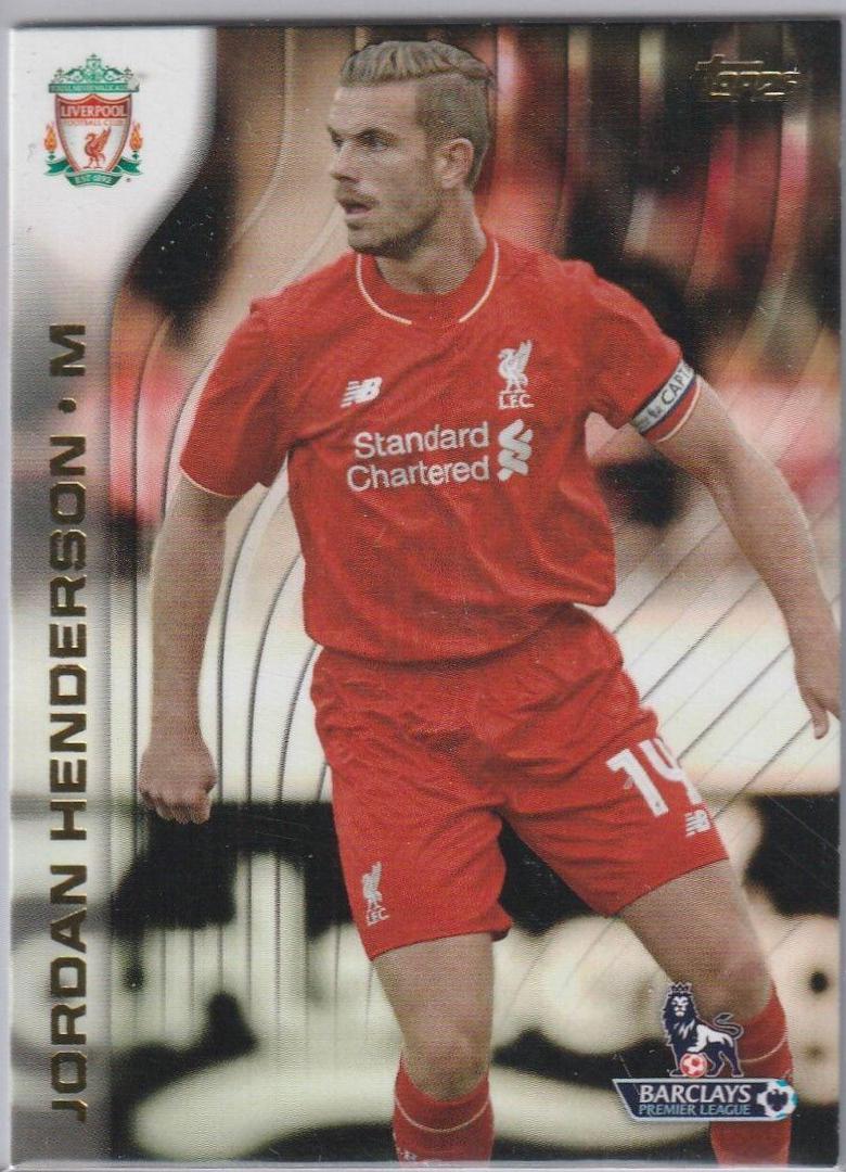 Jordan Henderson #56 Soccer Cards 2015 Topps Premier Gold
