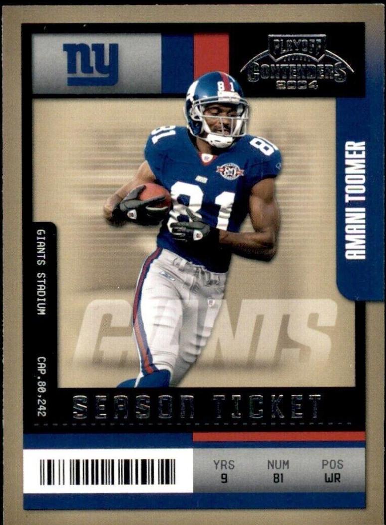 Amani Toomer #65 2004 Playoff Contenders Football