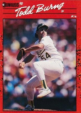 Todd Burns #446 Baseball Cards 1990 Donruss