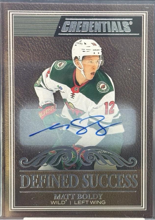 Matt Boldy #DS-2 2025 Upper Deck Credentials Defined Success Autograph Hockey