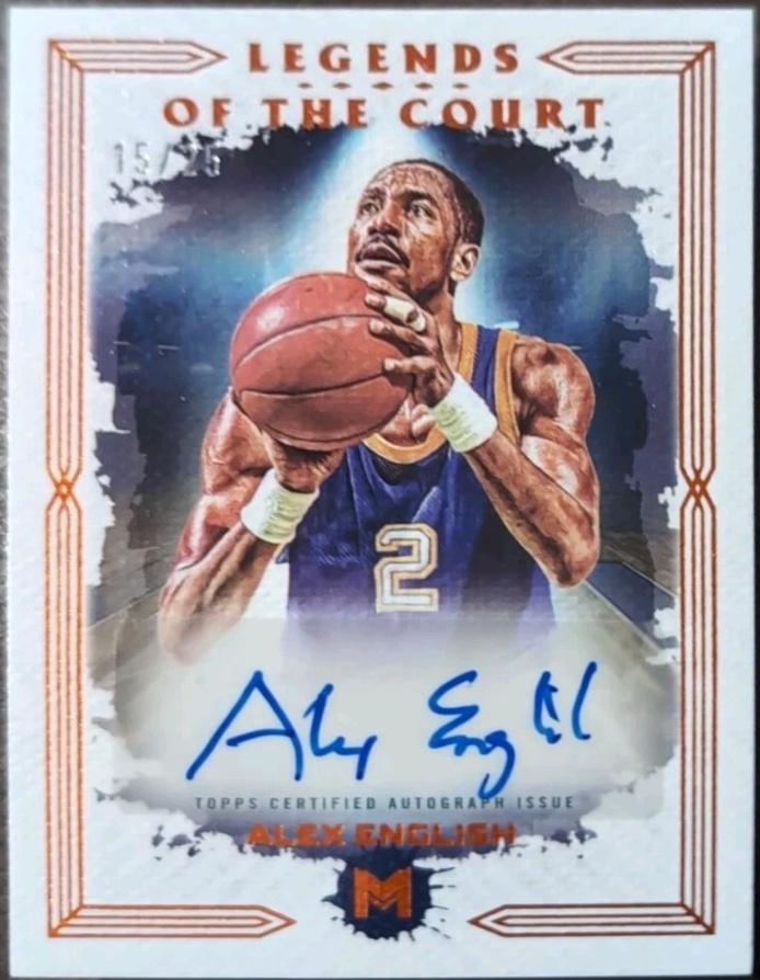 Alex English #LCS-AE Basketball Cards 2023 Topps Motif Legends of the Court Signature