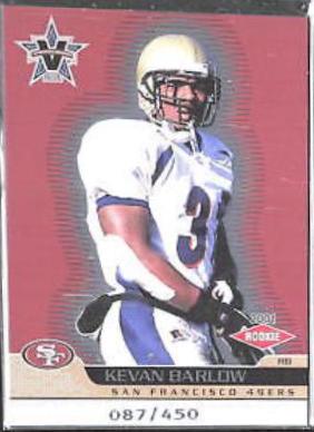 Kevan Barlow #142 2001 Pacific Vanguard Football
