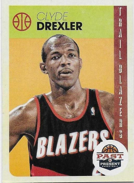 Clyde Drexler #34 Basketball Cards 2012 Panini Past & Present