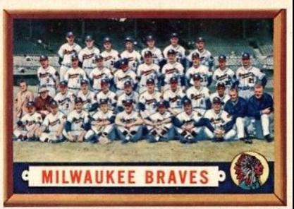 Braves Team #114 Baseball Cards 1957 Topps